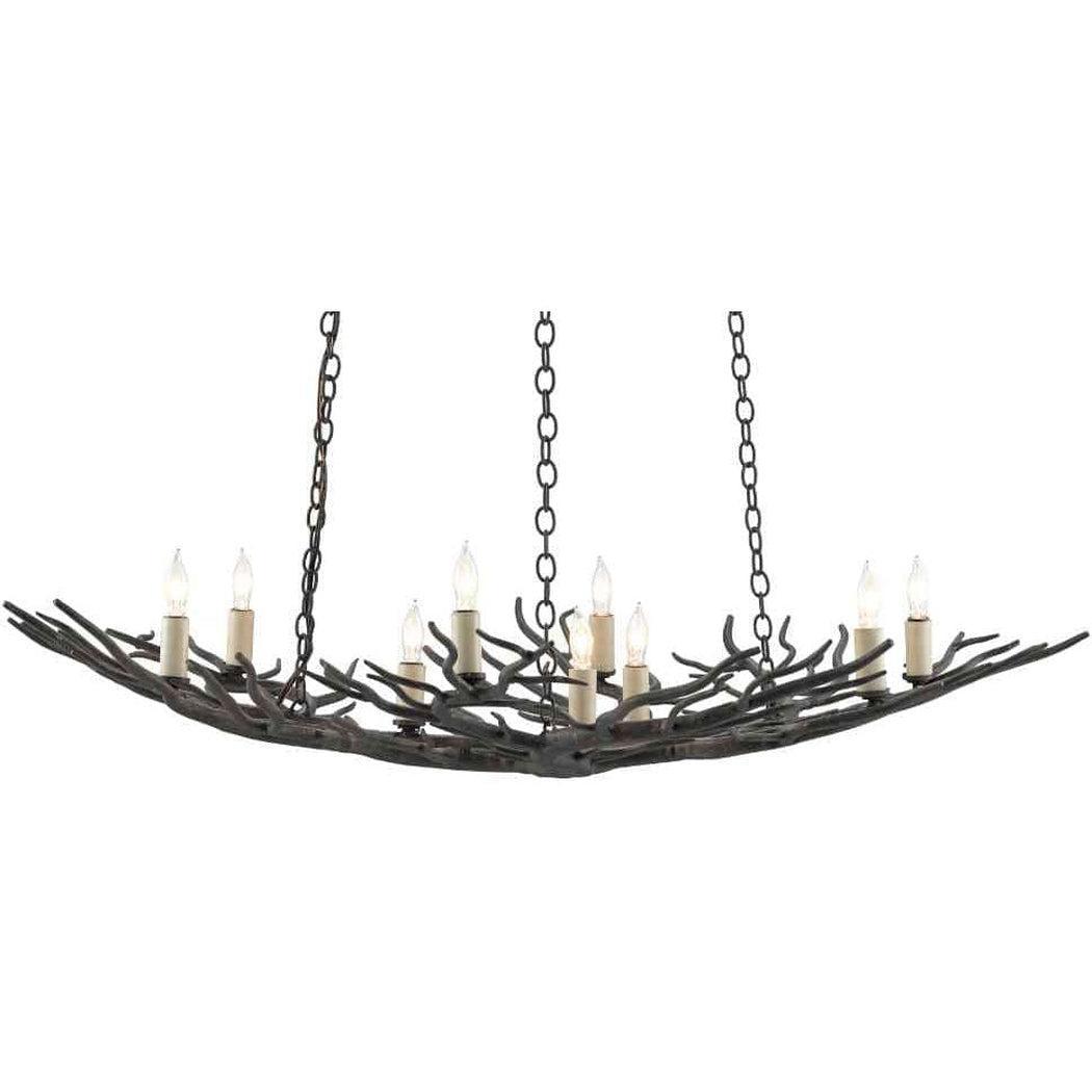 Rustic Bronze Rainforest Bronze Small Chandelier Chandeliers Sideboards and Things By Currey & Co