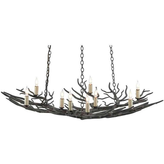 Rustic Bronze Rainforest Bronze Small Chandelier Chandeliers Sideboards and Things By Currey & Co