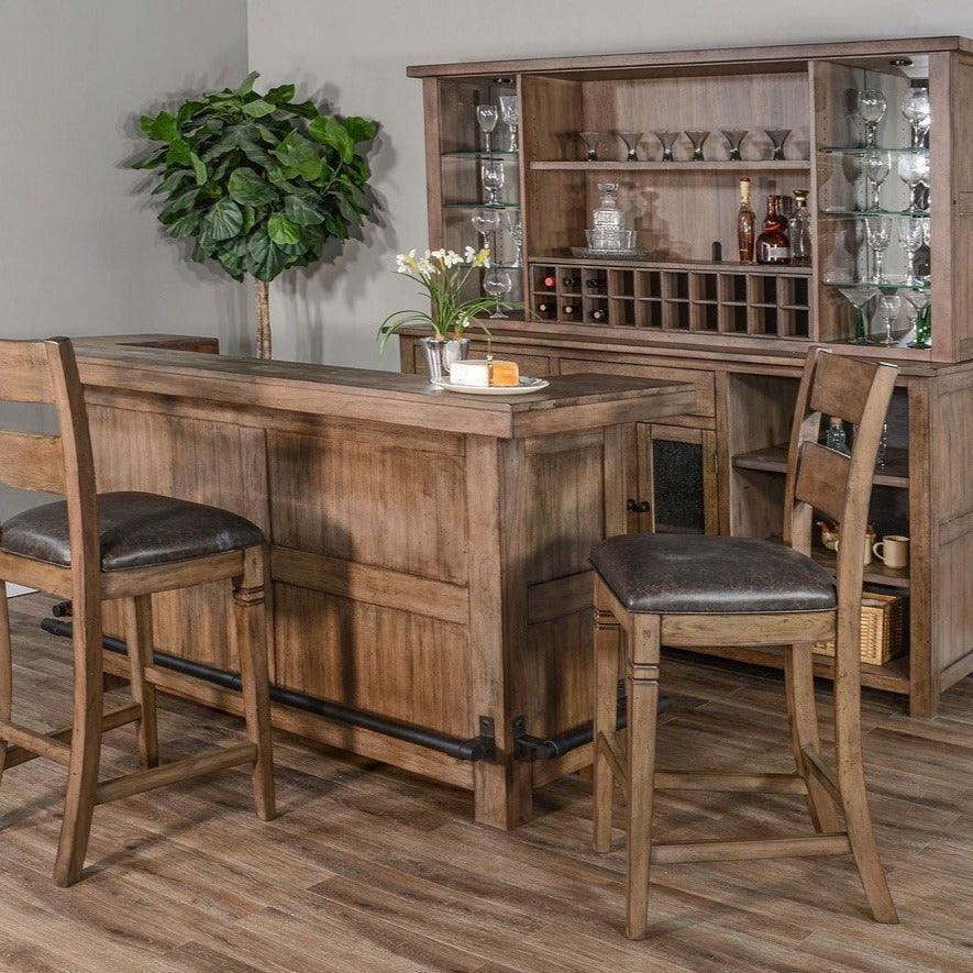 Rustic Farmhouse Basement Bar Island For Home Entertainment Home Bar Islands Sideboards and Things By Sunny D