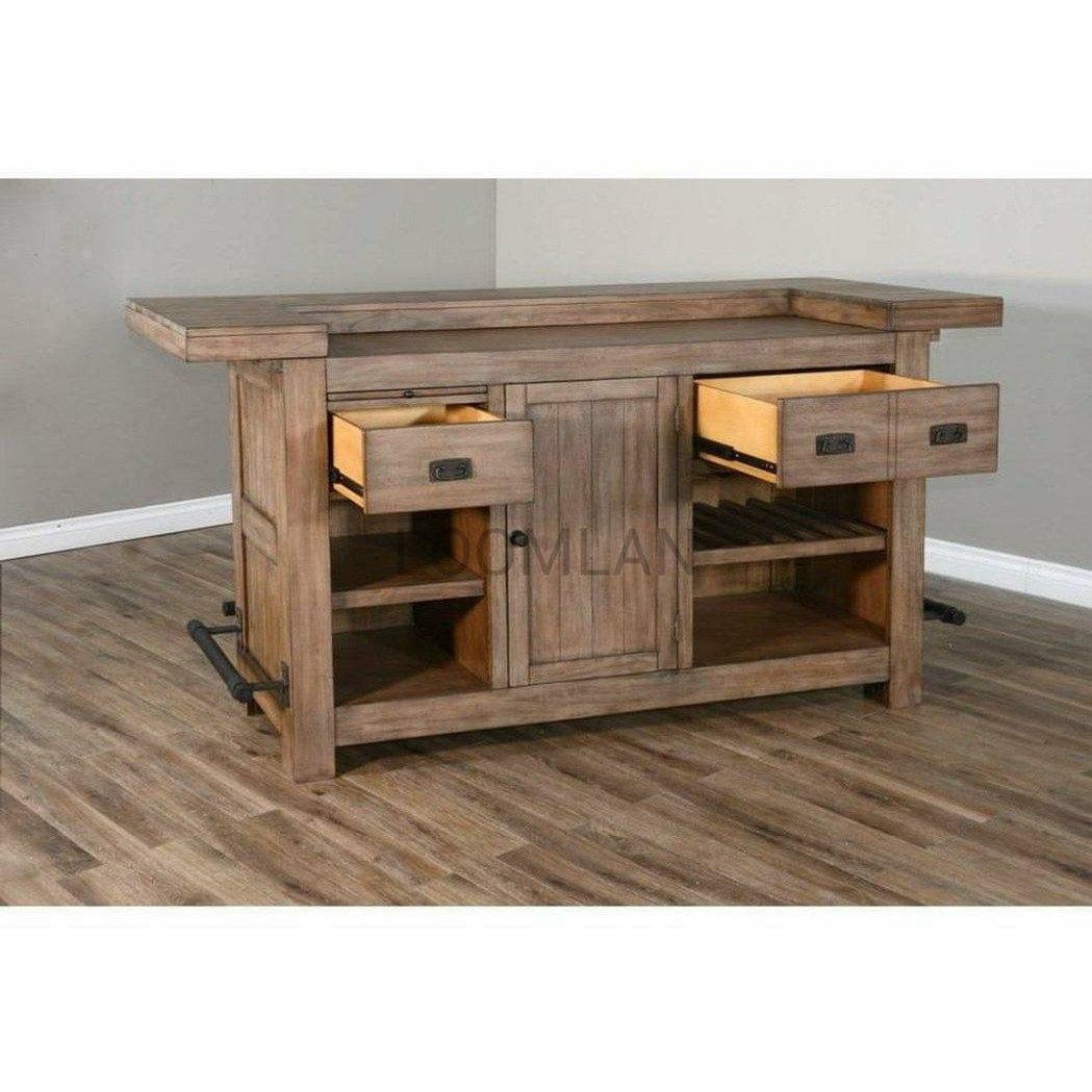 Rustic Farmhouse Basement Bar Island For Home Entertainment Home Bar Islands Sideboards and Things By Sunny D
