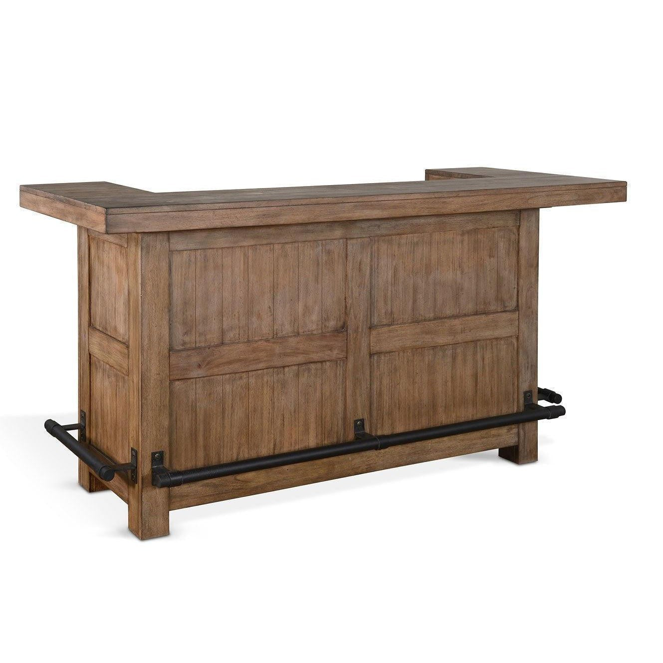 Rustic Bar Storage Doe Valley Rustic Farmhouse Basement Bar Island – Sideboards and Things