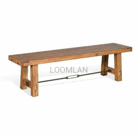 Rustic Farmhouse Dry Leaf Solid Wood Bench Dining Benches Sideboards and Things By Sunny D