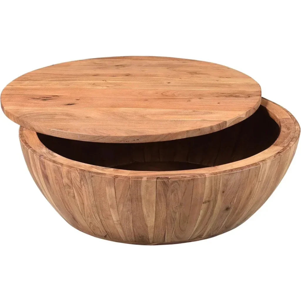 Rustic Solid Acacia Wood Coffee Table - LOOMLAN - Moe's Home - Coffee Tables