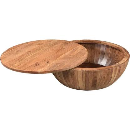 Rustic Solid Acacia Wood Coffee Table - LOOMLAN - Moe's Home - Coffee Tables