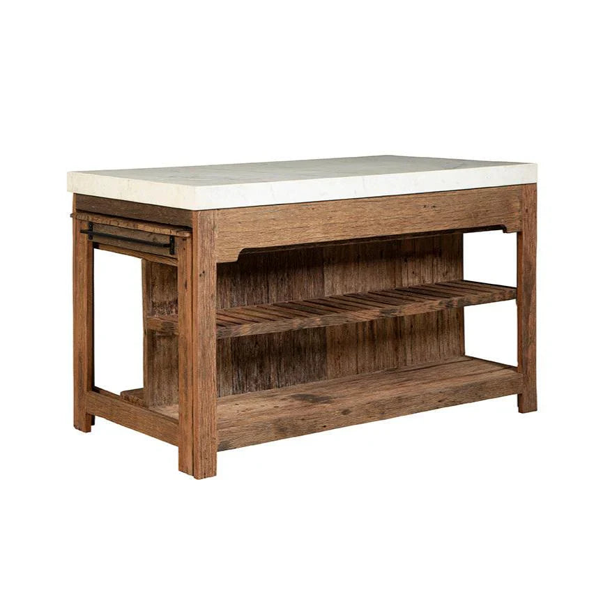 White Marble Top Rectangular Counter Table