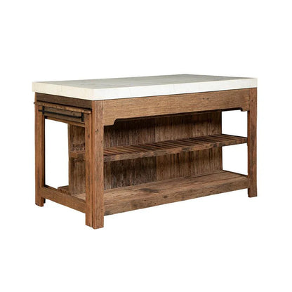 White Marble Top Rectangular Counter Table