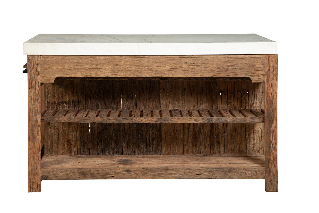 White Marble Top Rectangular Counter Table