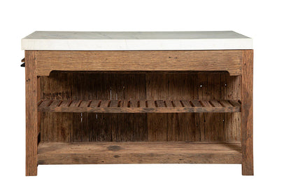 White Marble Top Rectangular Counter Table