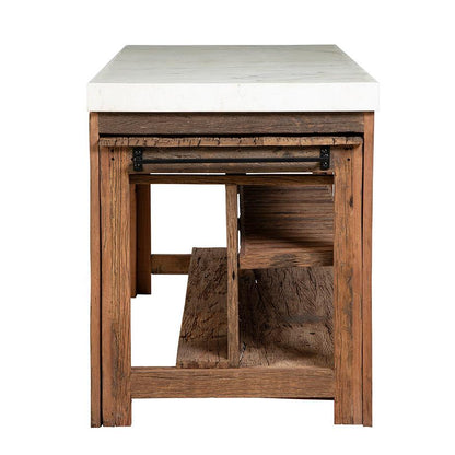 White Marble Top Rectangular Counter Table