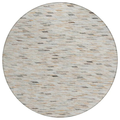 LOOMLAN Rugs Ruzenth Ivory Washable Indoor-Outdoor Rug