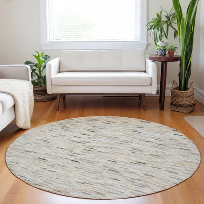 LOOMLAN Rugs Ruzenth Ivory Washable Indoor-Outdoor Rug
