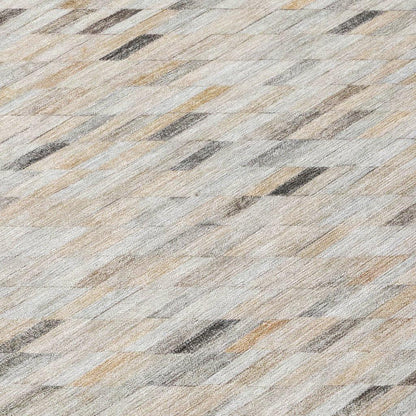 LOOMLAN Rugs Ruzenth Ivory Washable Indoor-Outdoor Rug