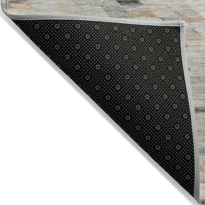 LOOMLAN Rugs Ruzenth Ivory Washable Indoor-Outdoor Rug