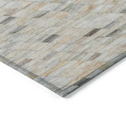 LOOMLAN Rugs Ruzenth Ivory Washable Indoor-Outdoor Rug