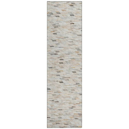 LOOMLAN Rugs Ruzenth Ivory Washable Indoor-Outdoor Rug