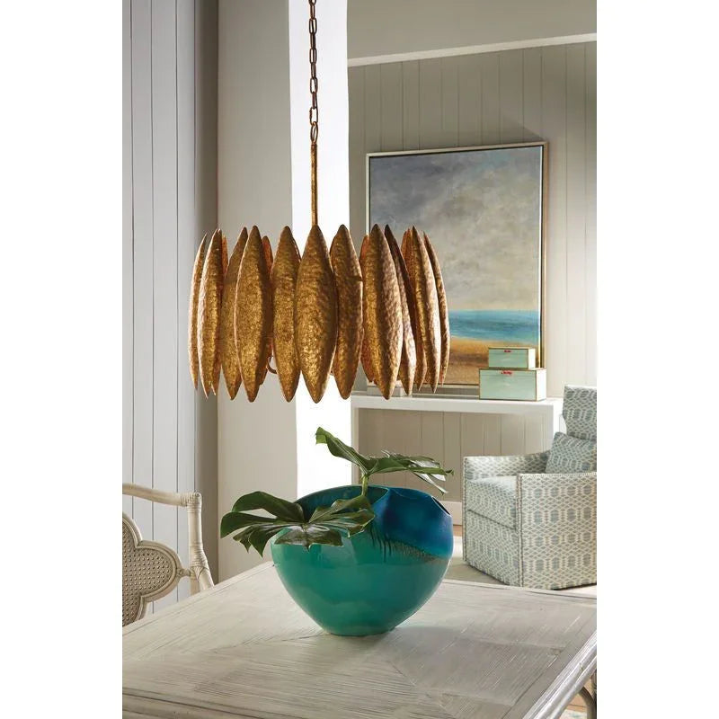 Ryland Antique Gold Leaf Finish Chandelier - LOOMLAN - Wildwood - Chandeliers
