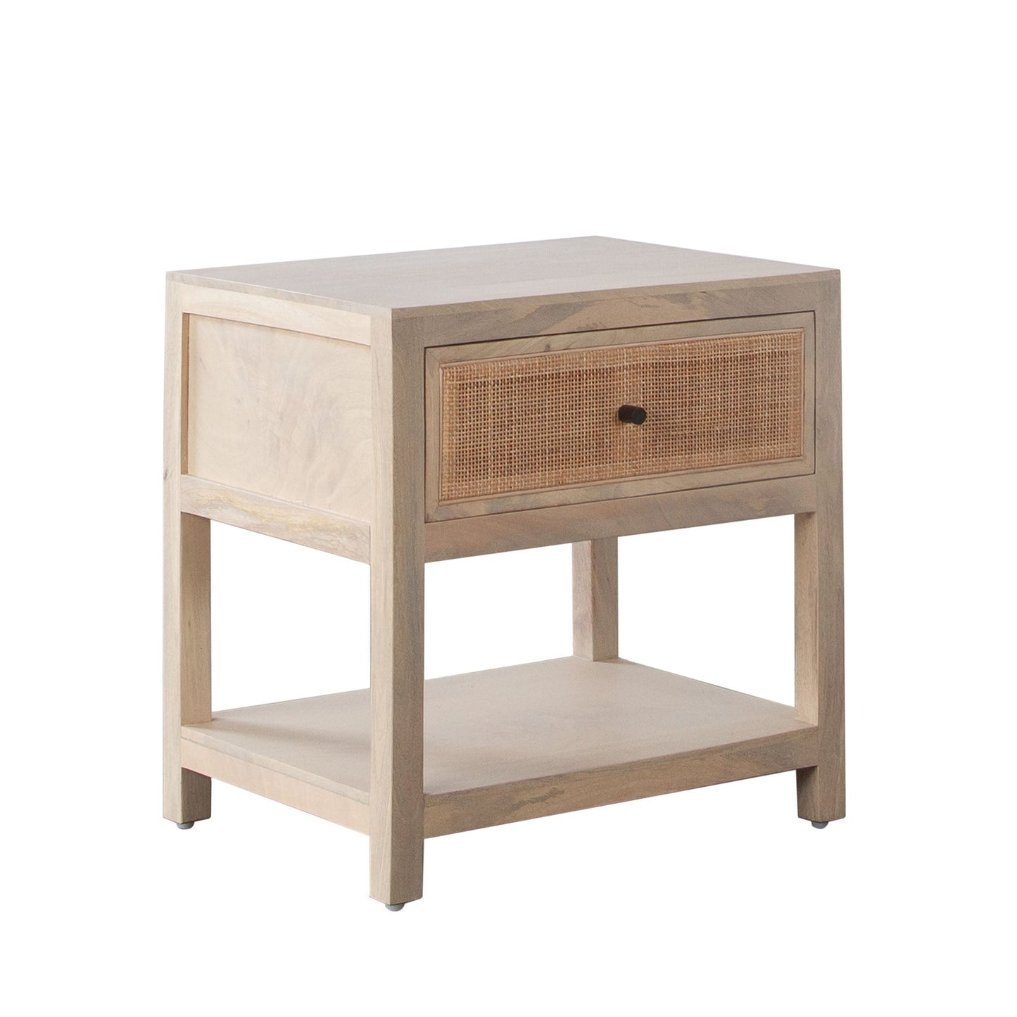 Sadler Natural Mango Wood Rectangular Accent Table With 1-Drawer