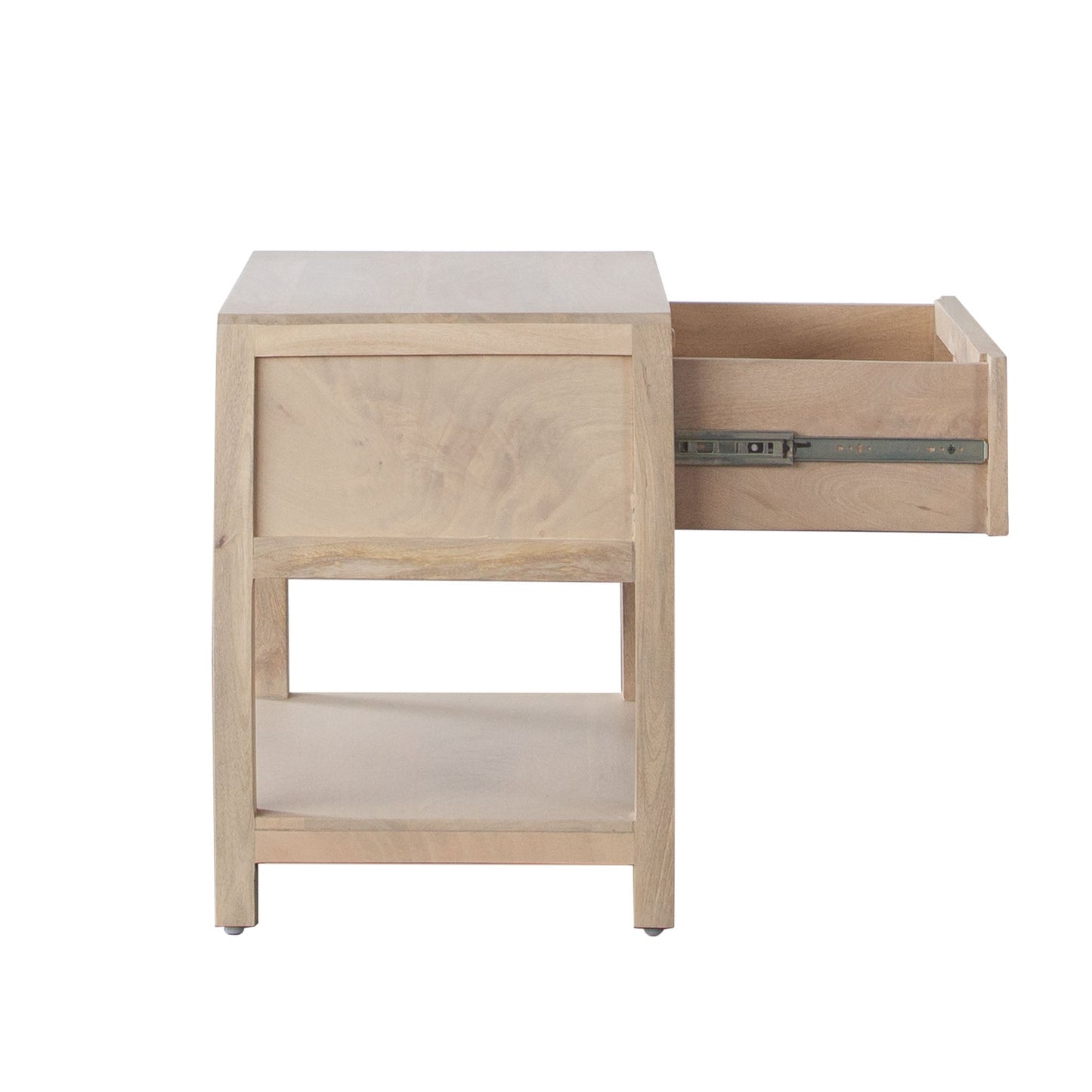 Sadler Natural Mango Wood Rectangular Accent Table With 1-Drawer