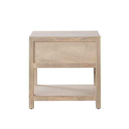 Sadler Natural Mango Wood Rectangular Accent Table With 1-Drawer