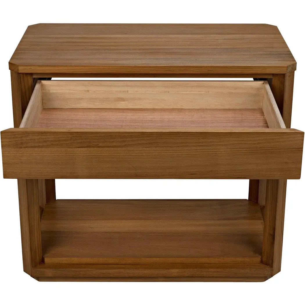 Noir SL11 Teak Wood Rectangle Side Table