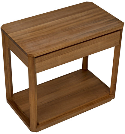 SL11 Teak Wood Rectangle Side Table-Side Tables-Noir-Sideboards and Things