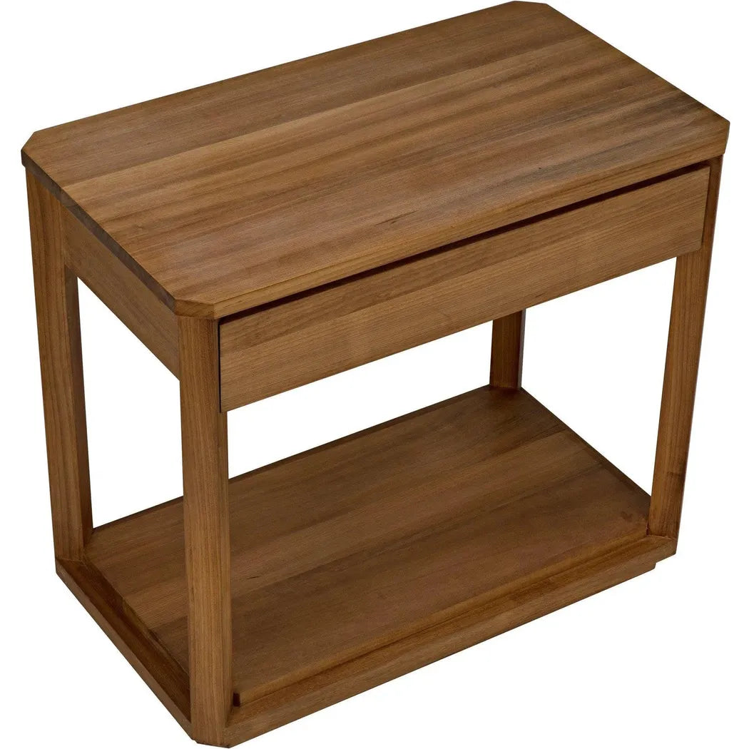 Noir SL11 Teak Wood Rectangle Side Table