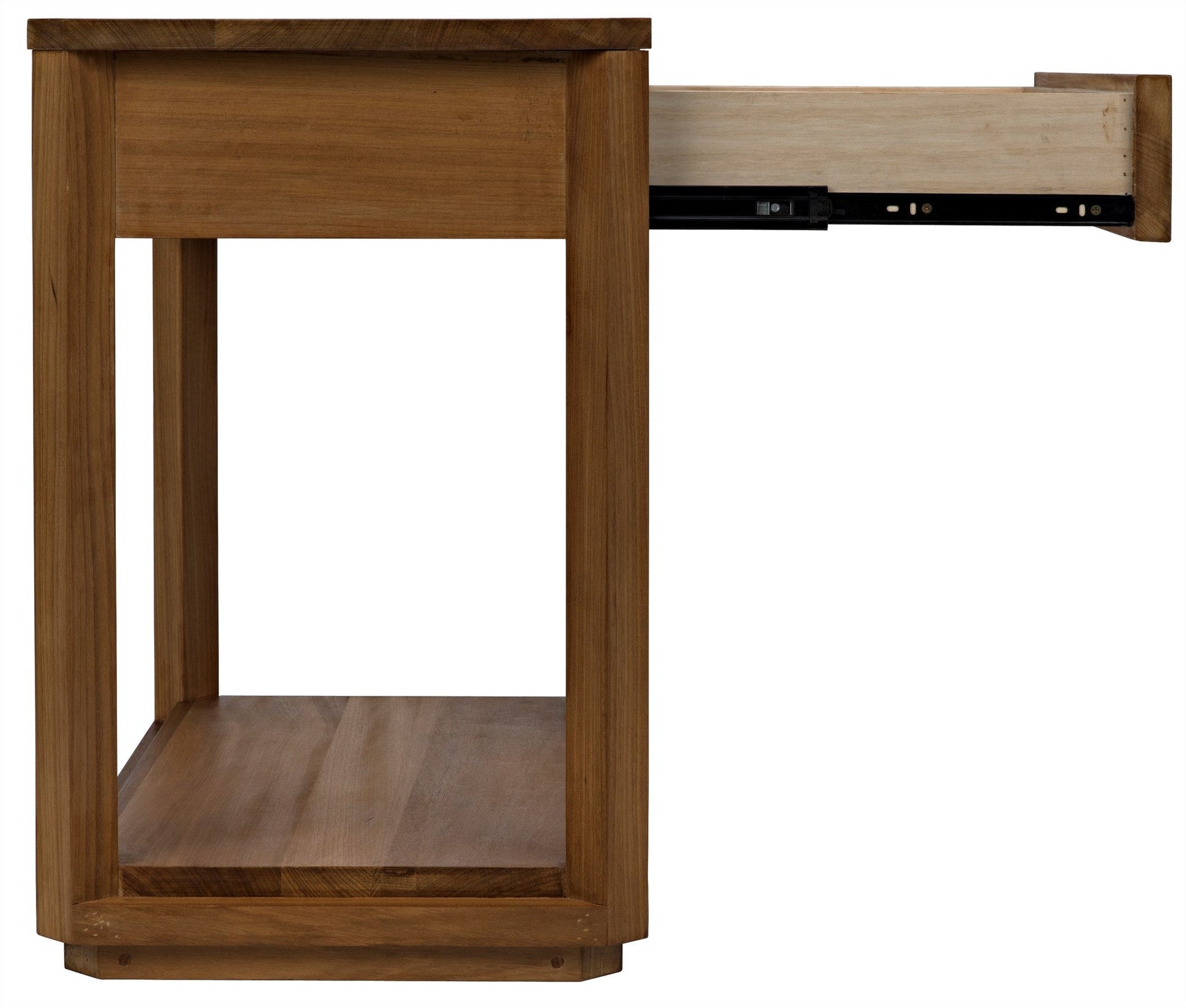 SL11 Teak Wood Rectangle Side Table-Side Tables-Noir-Sideboards and Things