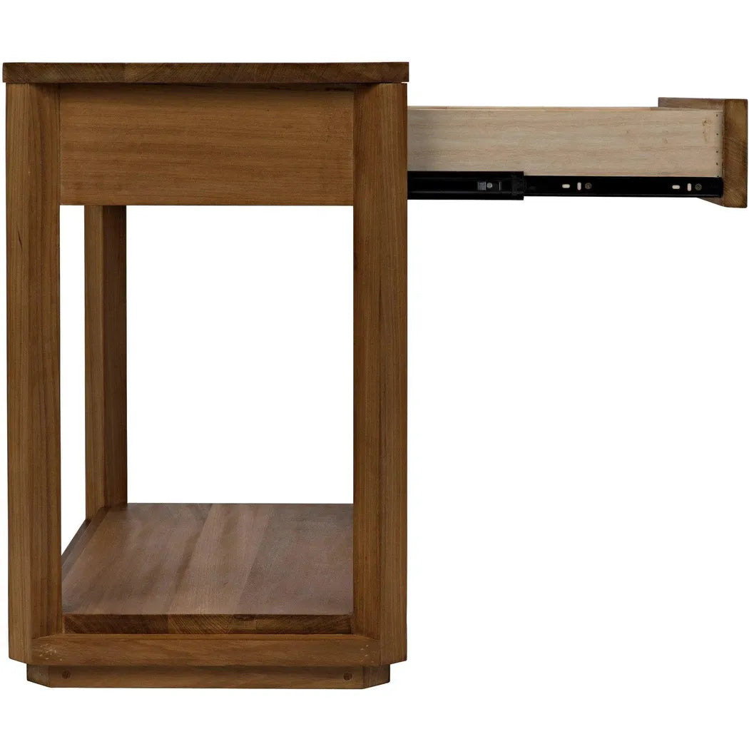 Noir SL11 Teak Wood Rectangle Side Table