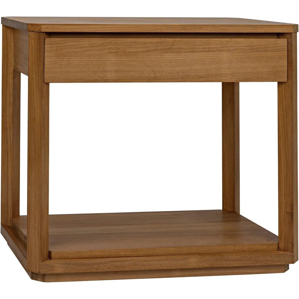 Noir SL11 Teak Wood Rectangle Side Table