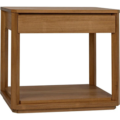 Noir SL11 Teak Wood Rectangle Side Table