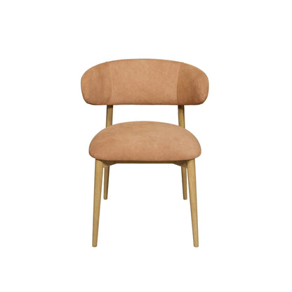 LH Home Milo Leather Armless Dining Chair 2PC