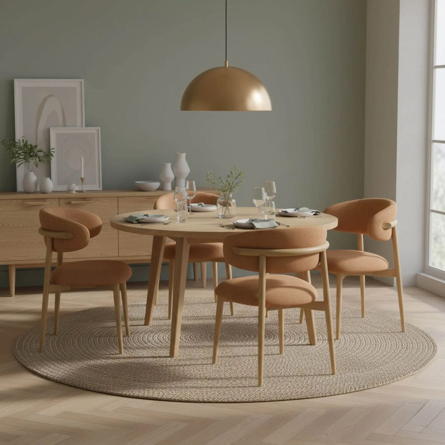 LH Home Milo Leather Armless Dining Chair 2PC