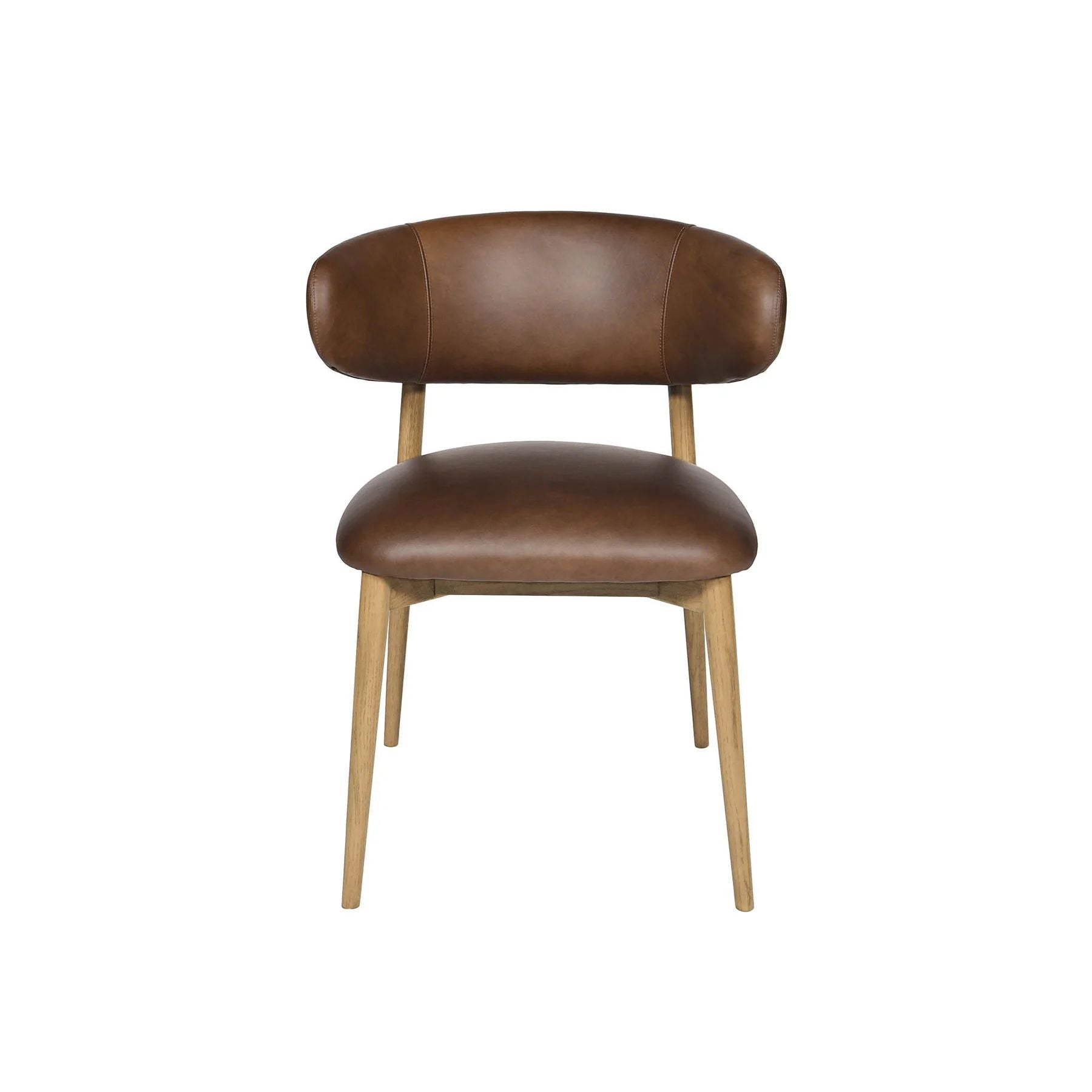 LH Home Milo Leather Armless Dining Chair 2PC