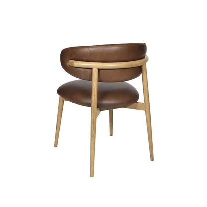 LH Home Milo Leather Armless Dining Chair 2PC