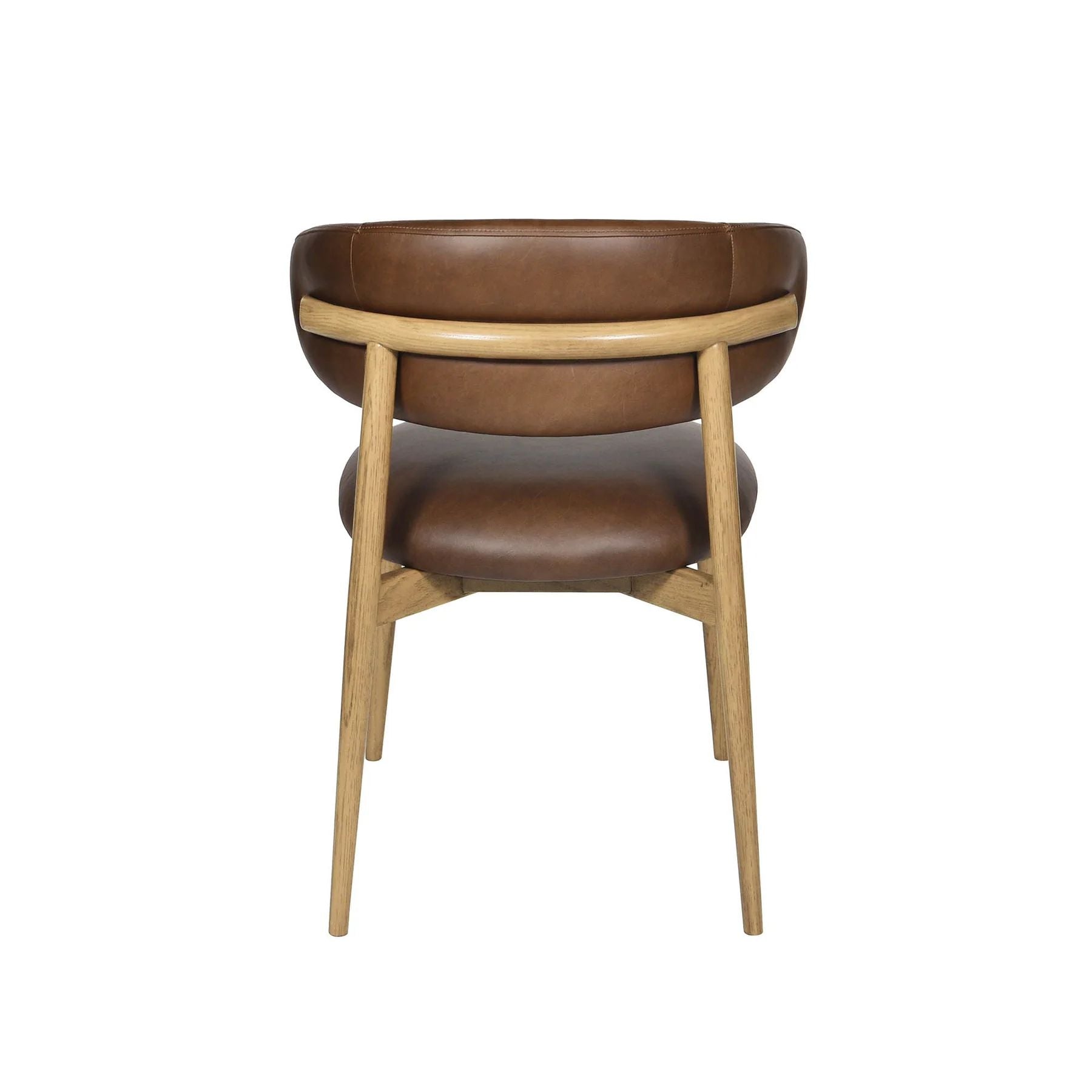 LH Home Milo Leather Armless Dining Chair 2PC