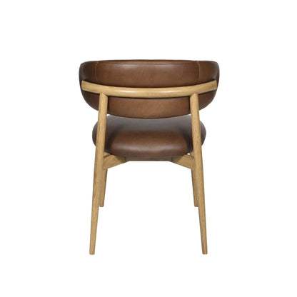 LH Home Milo Leather Armless Dining Chair 2PC