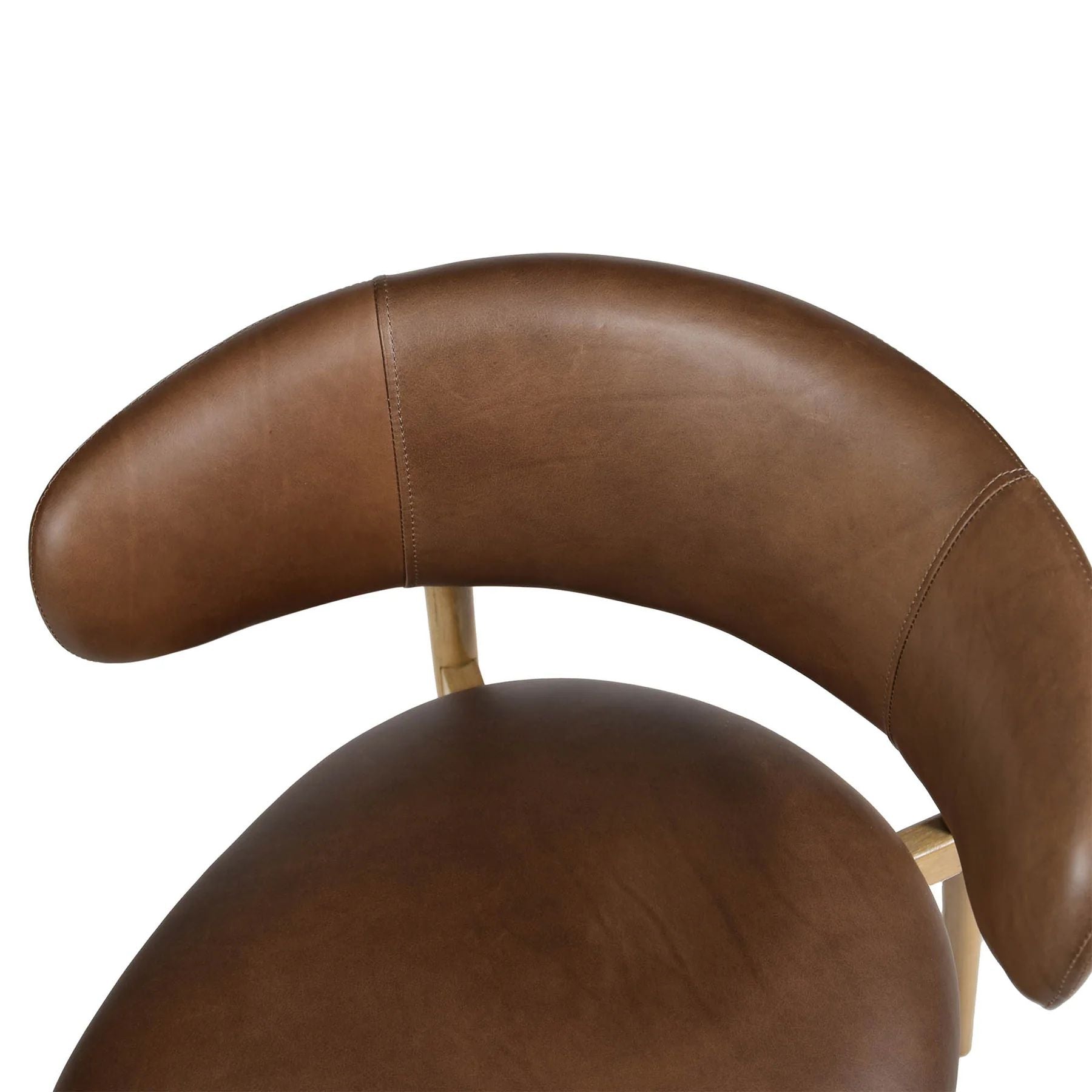 LH Home Milo Leather Armless Dining Chair 2PC