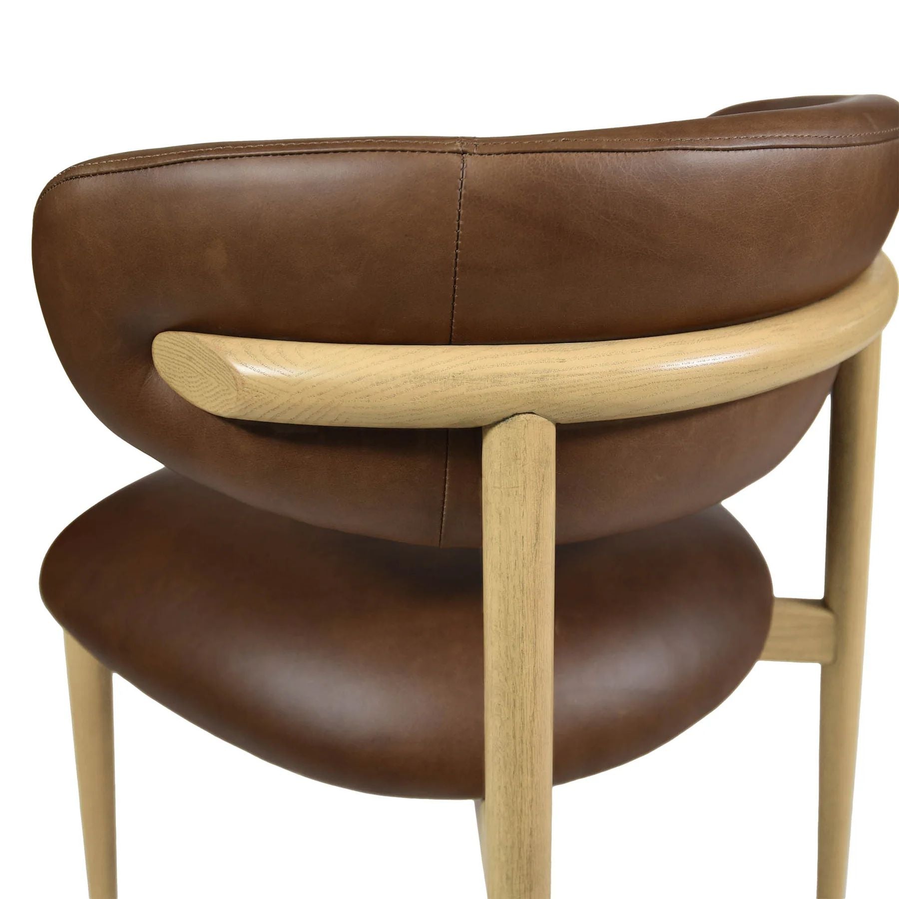 LH Home Milo Leather Armless Dining Chair 2PC