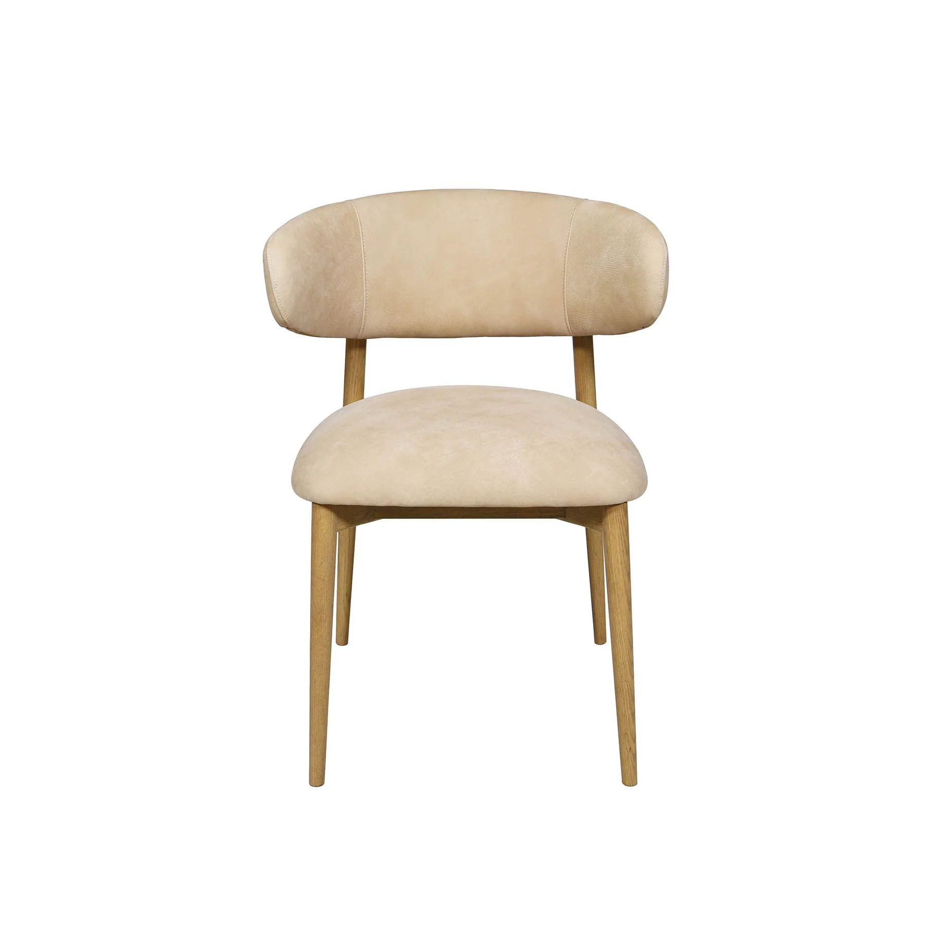 LH Home Milo Leather Armless Dining Chair 2PC