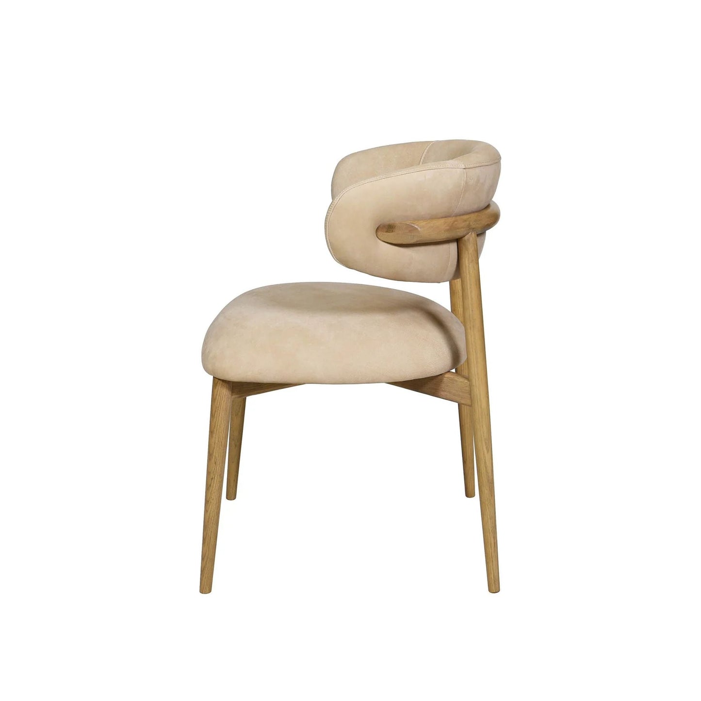 LH Home Milo Leather Armless Dining Chair 2PC