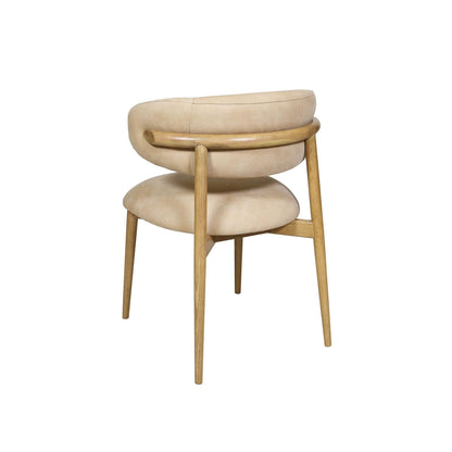LH Home Milo Leather Armless Dining Chair 2PC