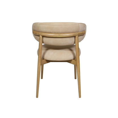 LH Home Milo Leather Armless Dining Chair 2PC
