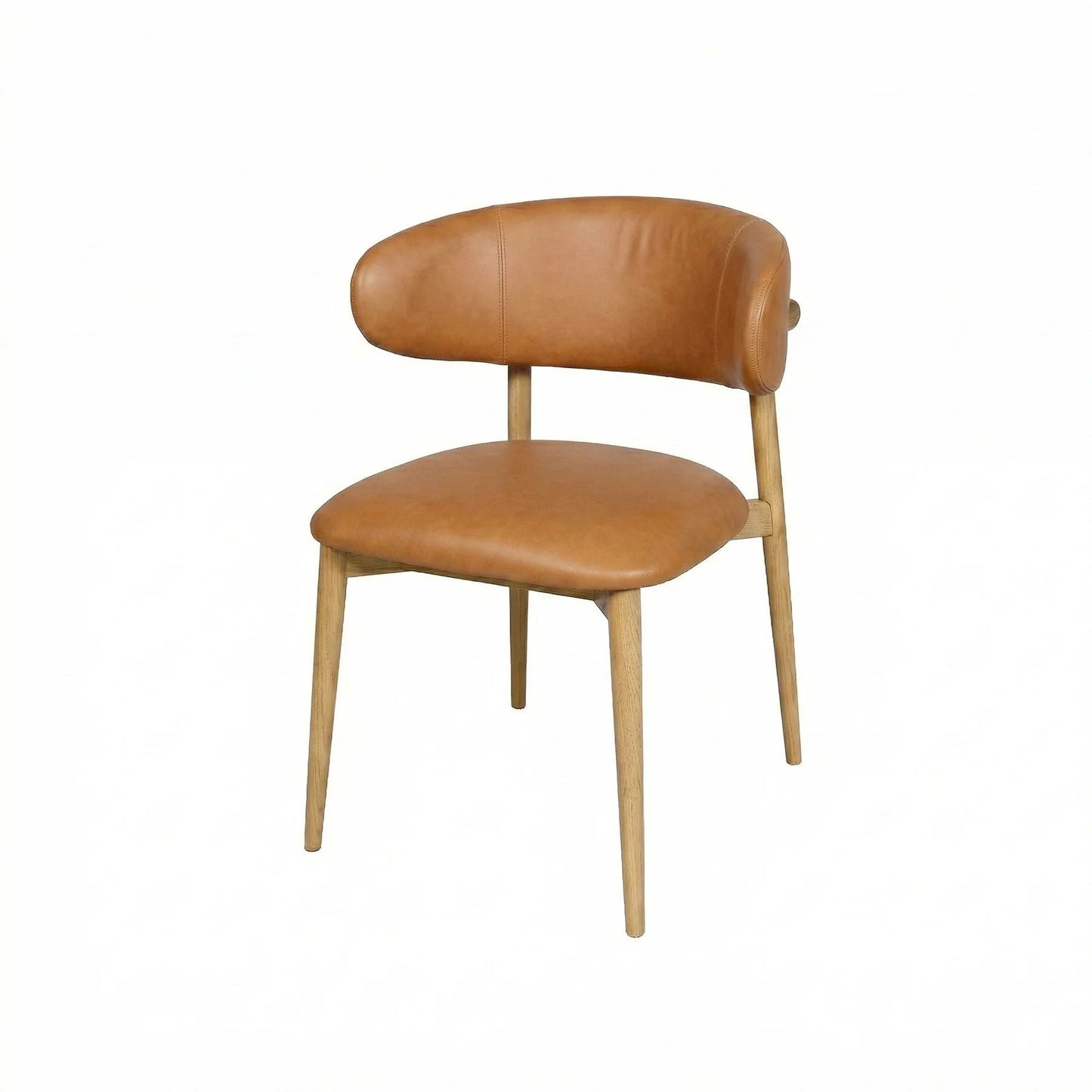 LH Home Milo Leather Armless Dining Chair 2PC