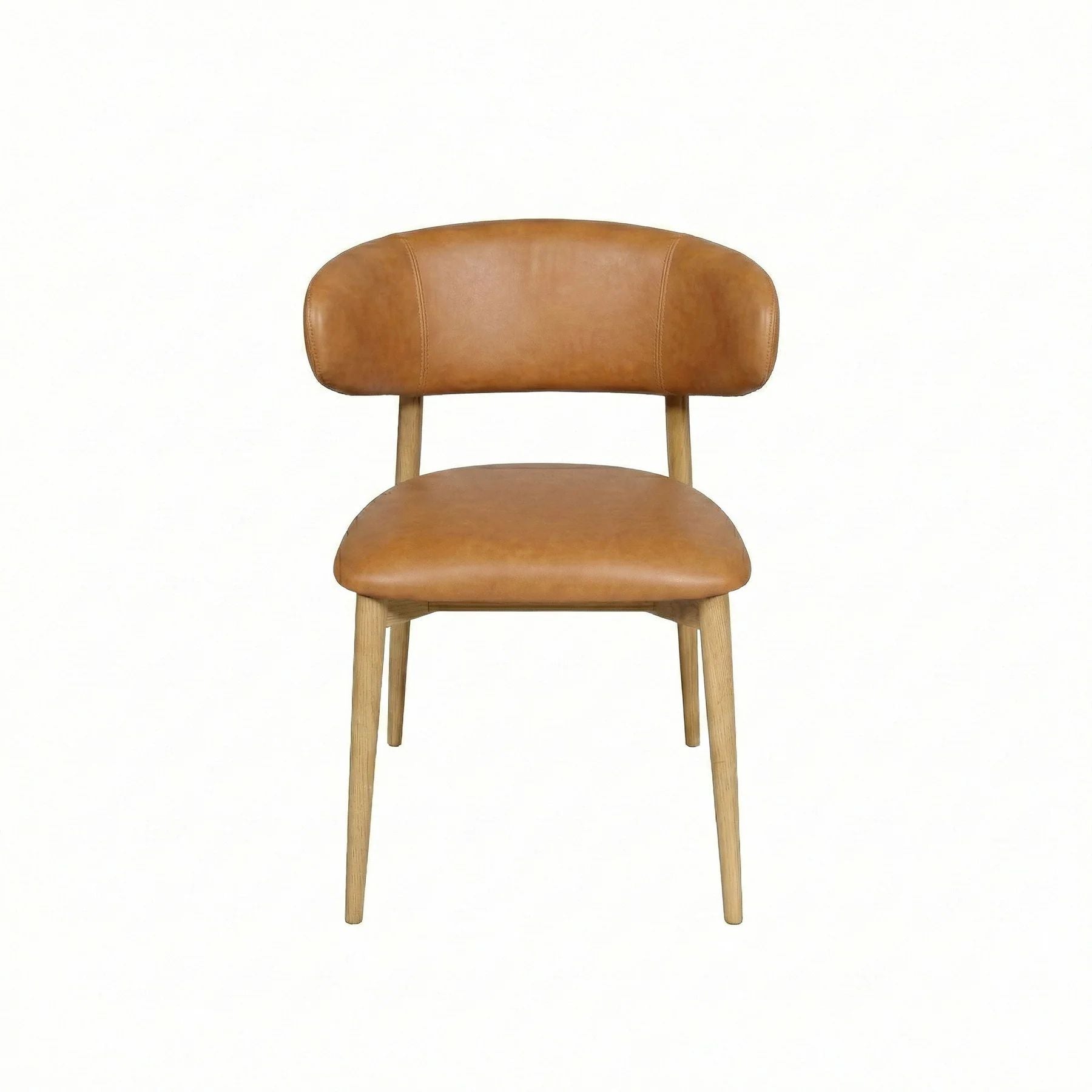 LH Home Milo Leather Armless Dining Chair 2PC