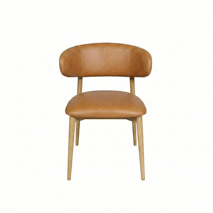 LH Home Milo Leather Armless Dining Chair 2PC