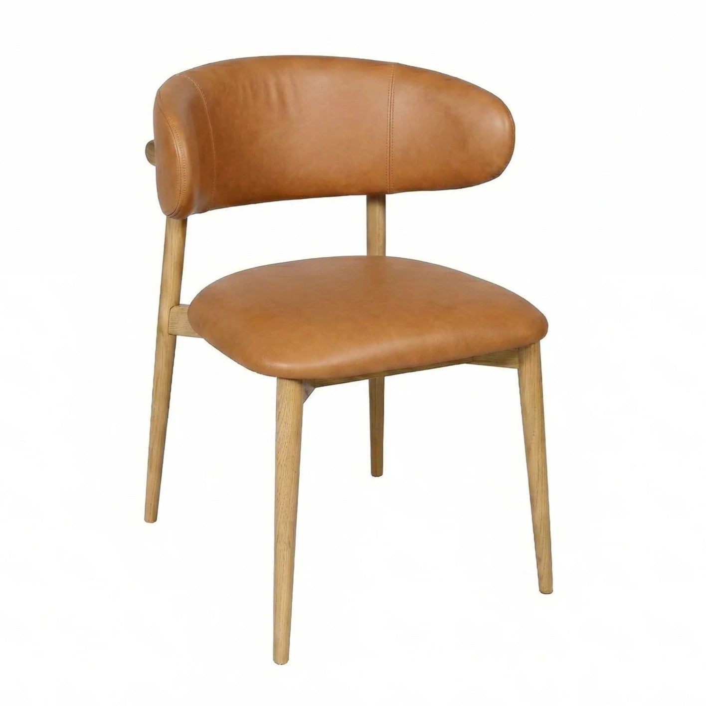LH Home Milo Leather Armless Dining Chair 2PC