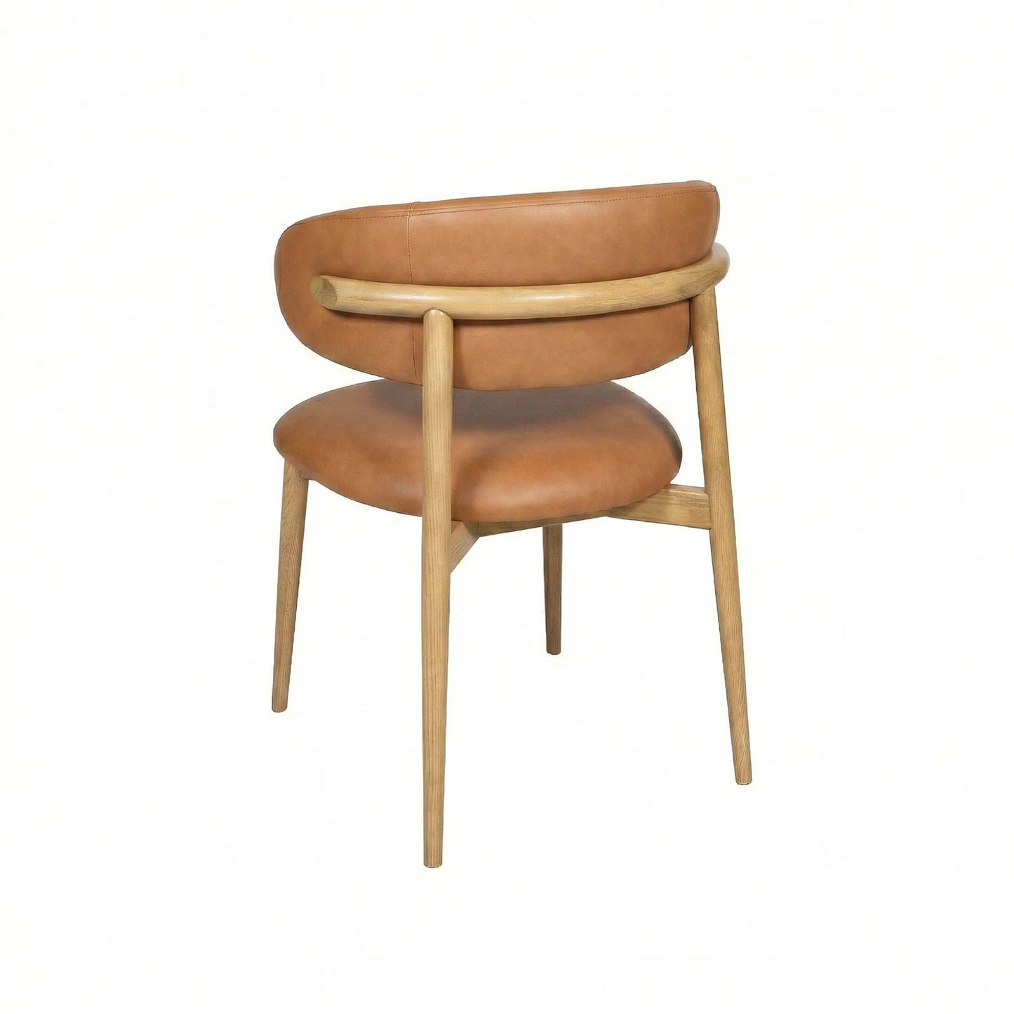 LH Home Milo Leather Armless Dining Chair 2PC