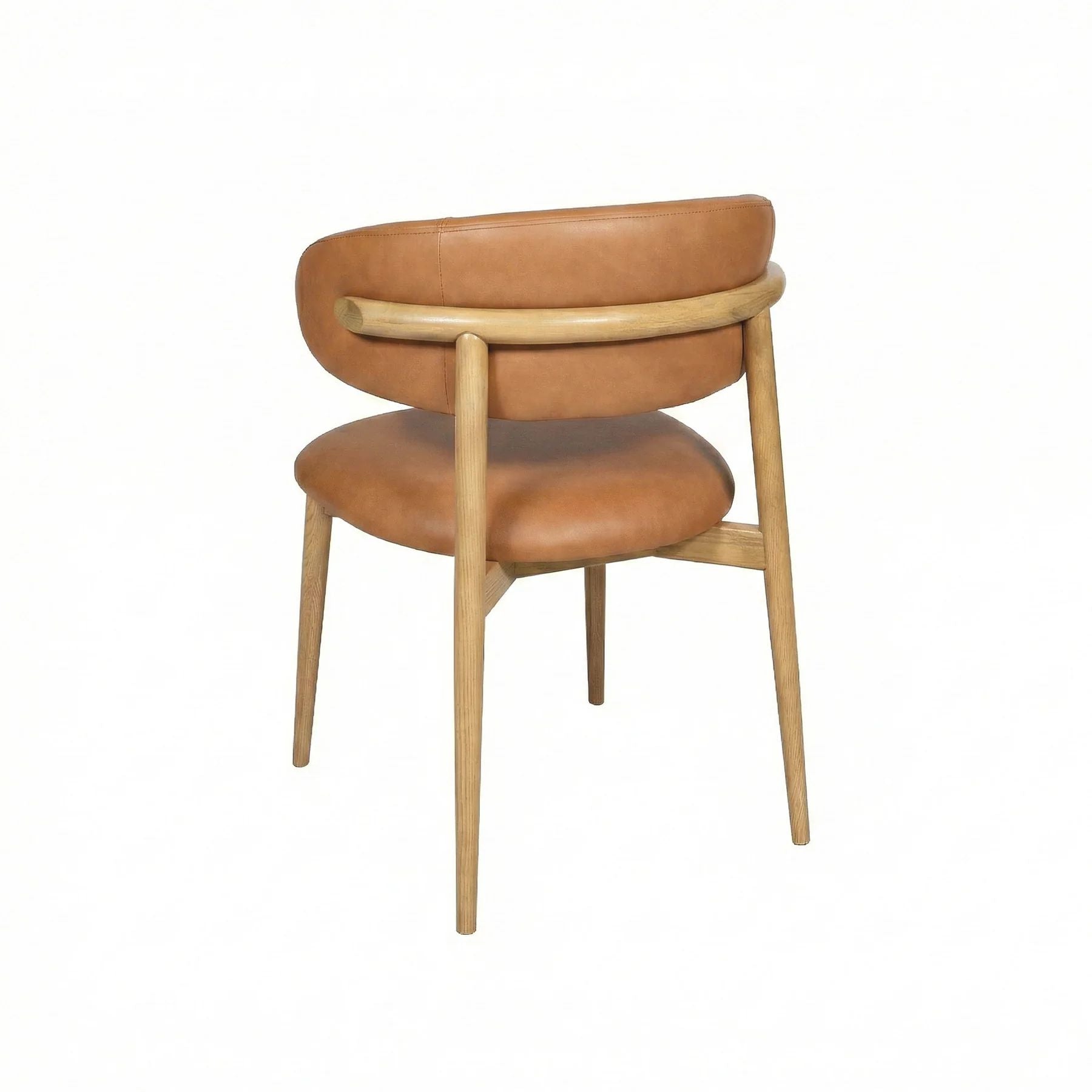 LH Home Milo Leather Armless Dining Chair 2PC