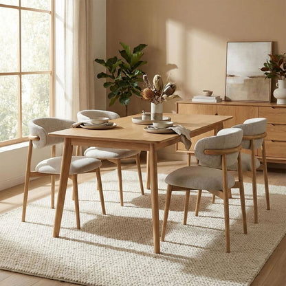 LH Home Milo Leather Armless Dining Chair 2PC