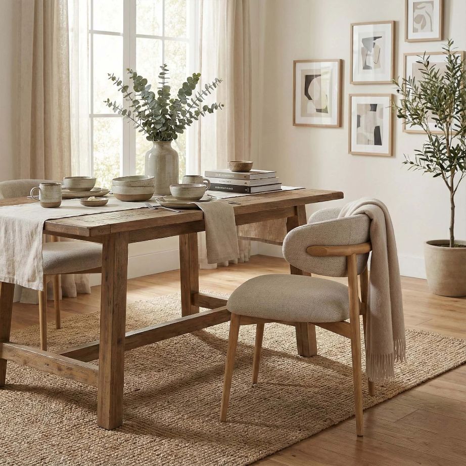 LH Home Milo Leather Armless Dining Chair 2PC
